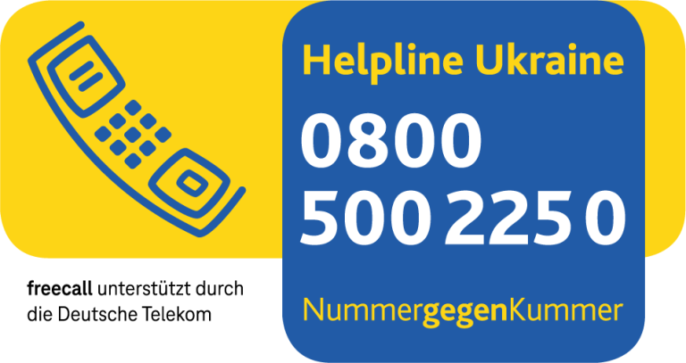 Helpline Ukraine (0800 500 2250) - Nummer gegen Kummer e. V.